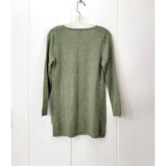 Lucy and Laurel Angora Wool Blend Sage Green Tunic Sweater Women's Size Large - Picture 3 of 4